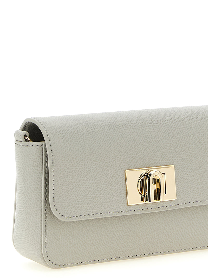 Furla 1927 Mini Gray Calfskin Crossbody Bag