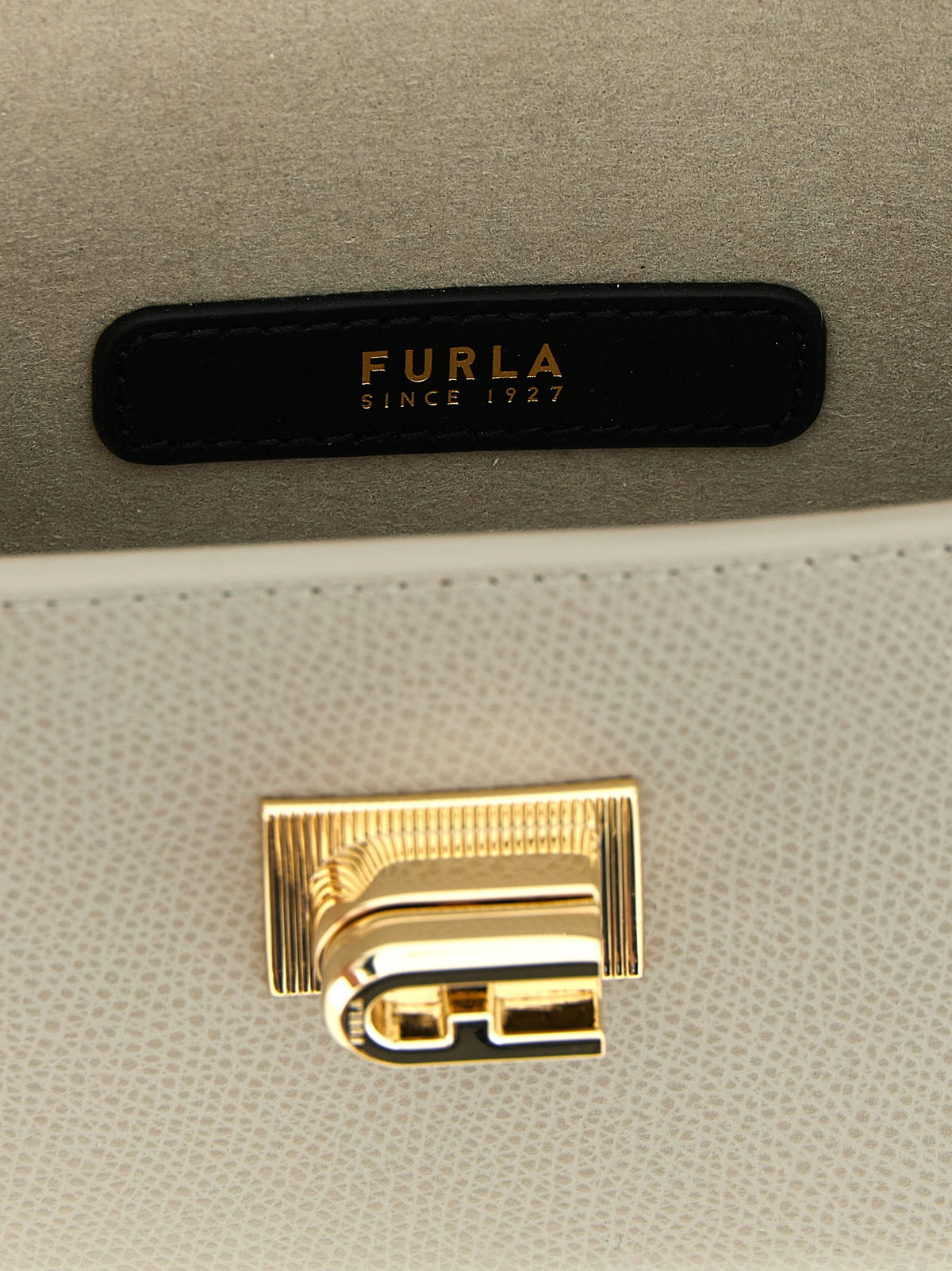 Furla 1927 Mini Gray Calfskin Crossbody Bag