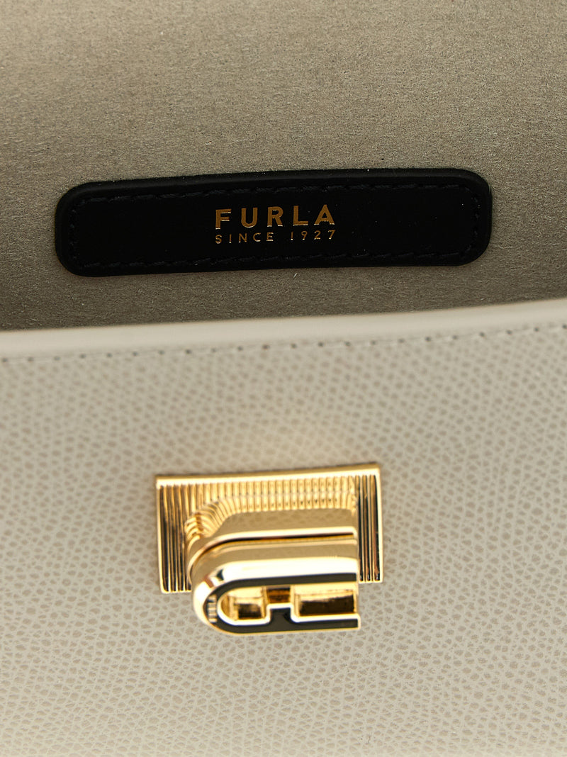 Furla 1927 Mini Gray Calfskin Crossbody Bag