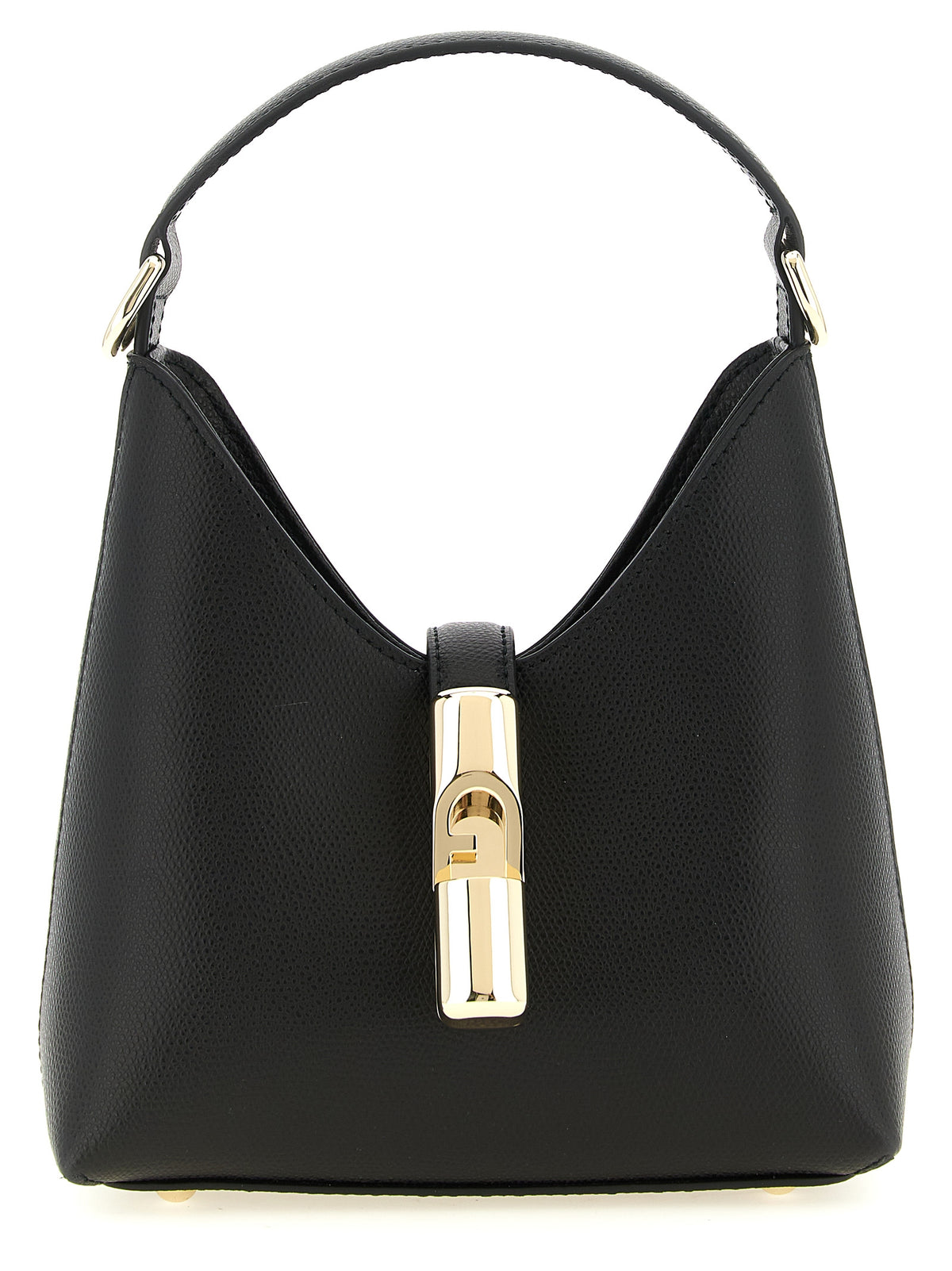 Furla Iride Mini Handbag in Black Calfskin