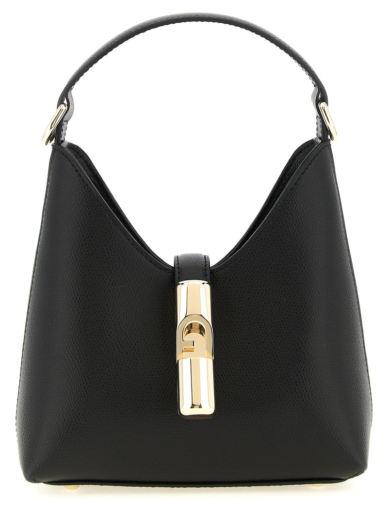 Furla Iride Mini Handbag in Black Calfskin