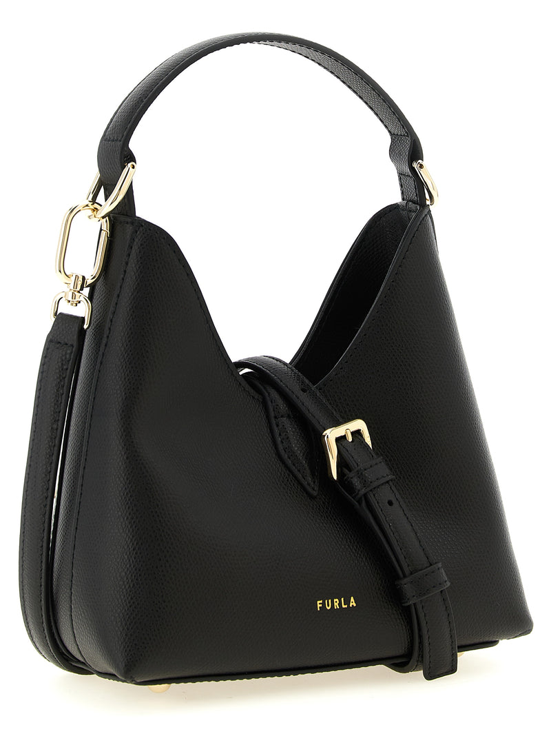 Furla Iride Mini Handbag in Black Calfskin