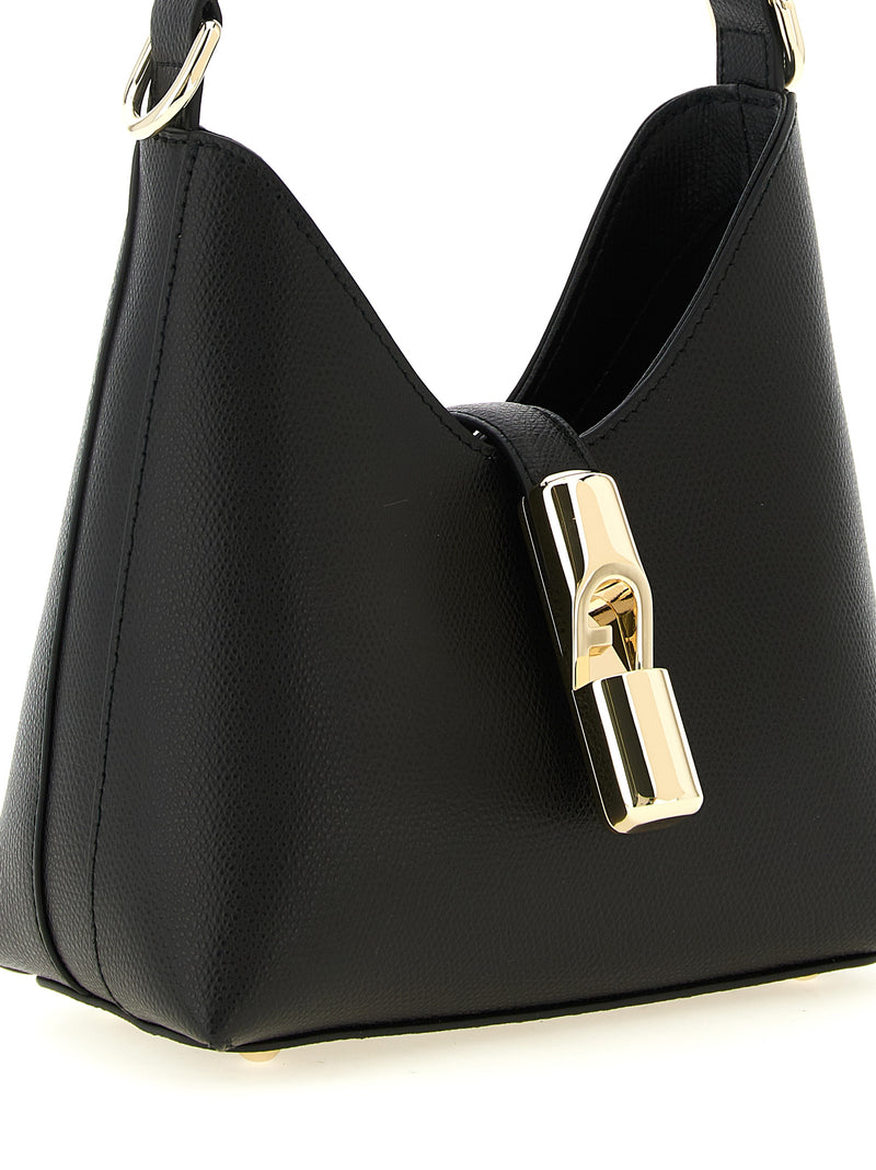 Furla Iride Mini Handbag in Black Calfskin