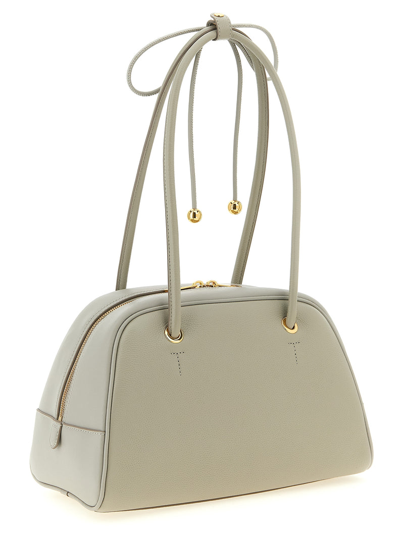 Furla Poppy M Gray Calfskin Handbag