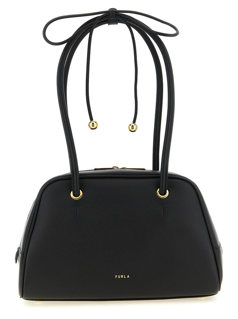 Furla Poppy M Black Calfskin Handbag