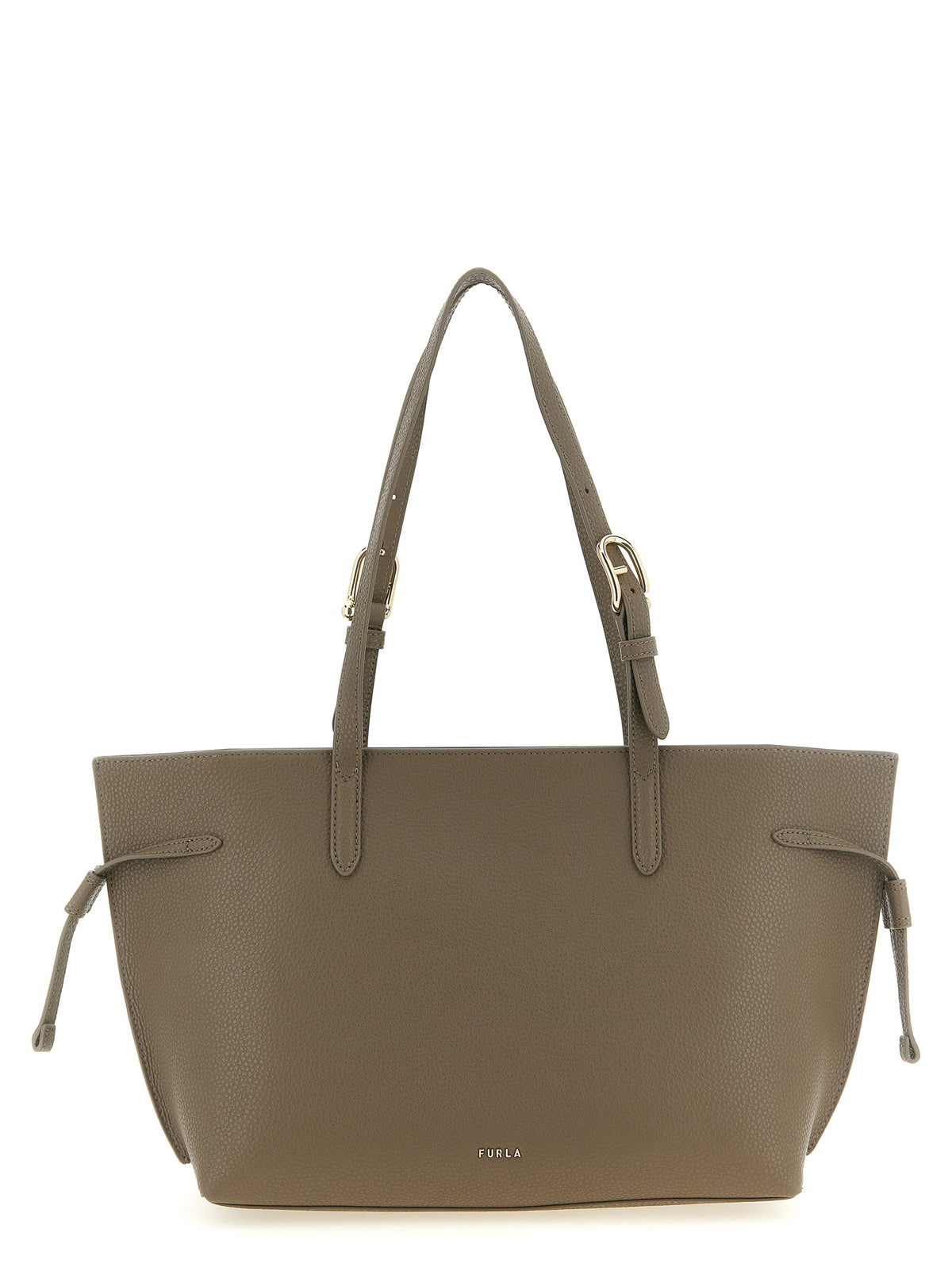 Furla Ava M Gray Calfskin Tote Bag