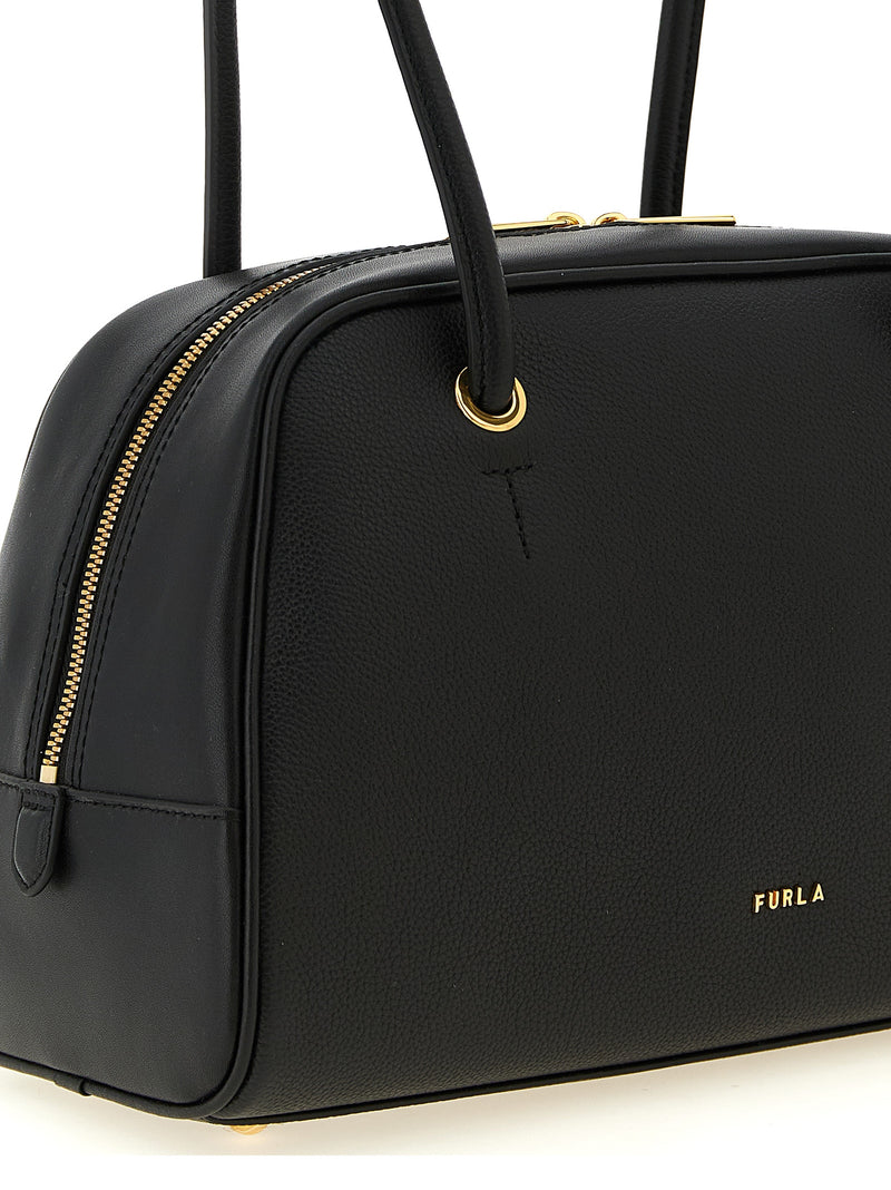 Furla Poppy M Black Calfskin Handbag