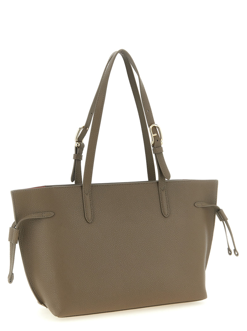 Furla Ava M Gray Calfskin Tote Bag