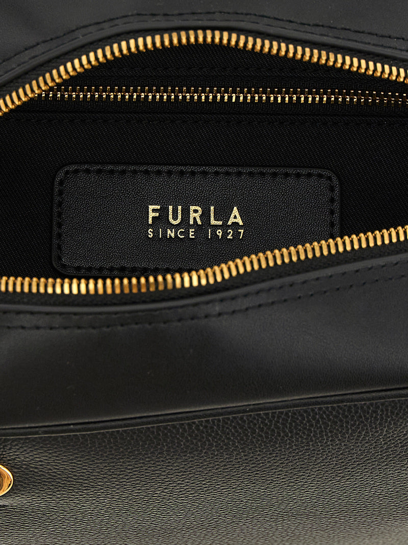 Furla Poppy M Black Calfskin Handbag