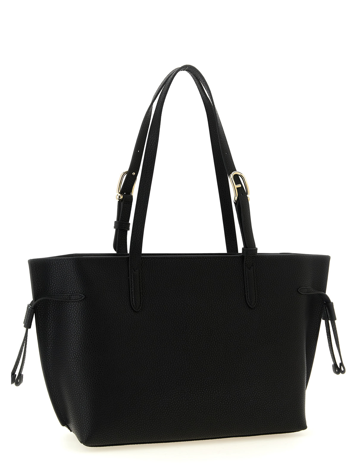 Furla Ava M Black Calfskin Tote Bag
