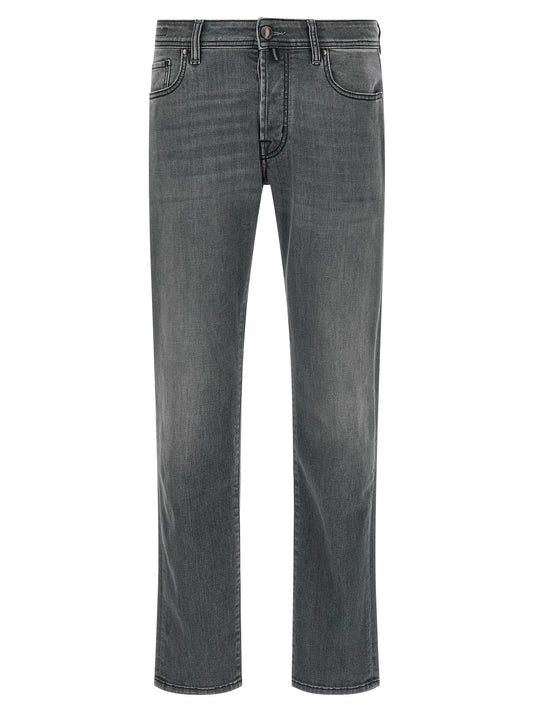 Jacob Cohen Bard Gray Cotton Slim Fit Jeans