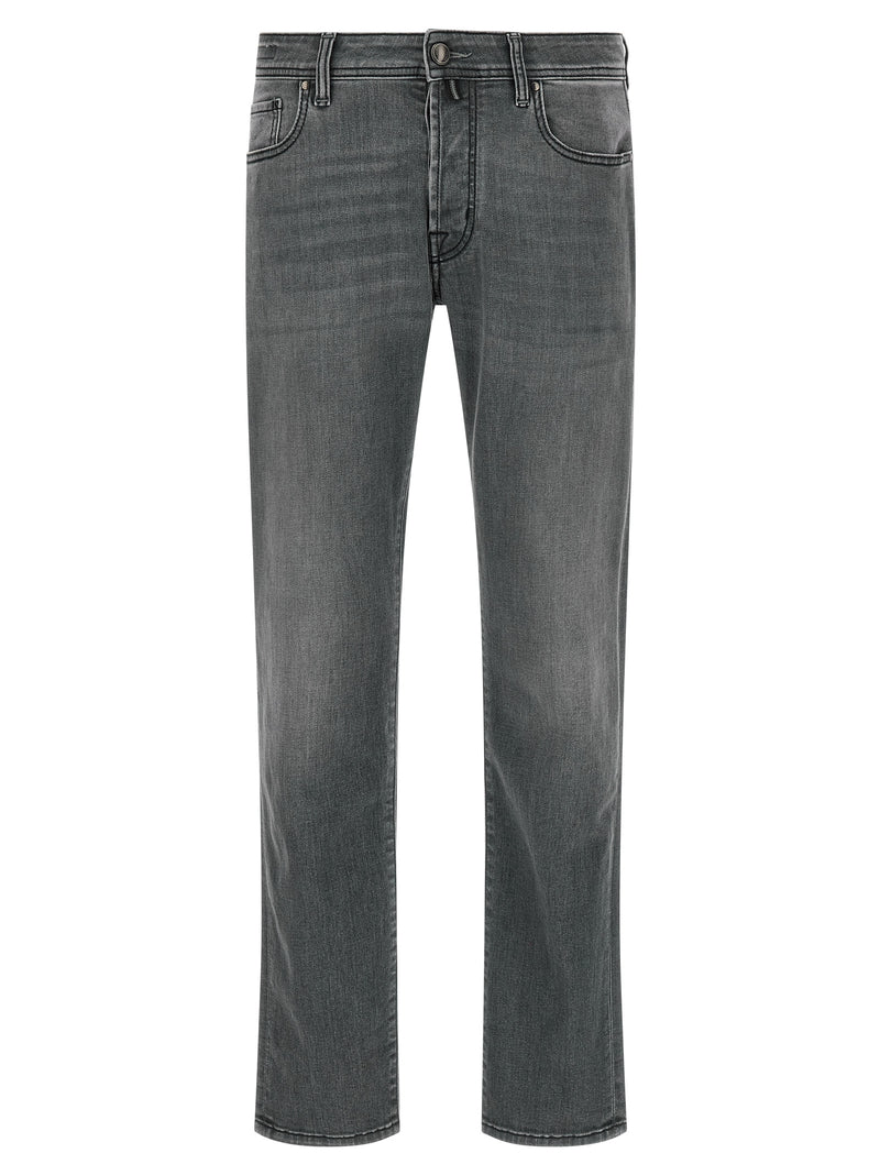 Jacob Cohen Bard Gray Cotton Slim Fit Jeans