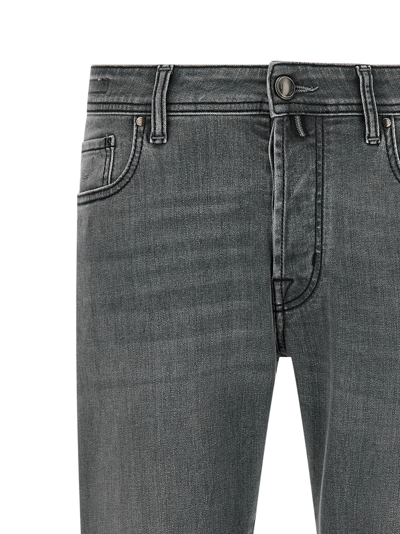 Jacob Cohen Bard Gray Cotton Slim Fit Jeans