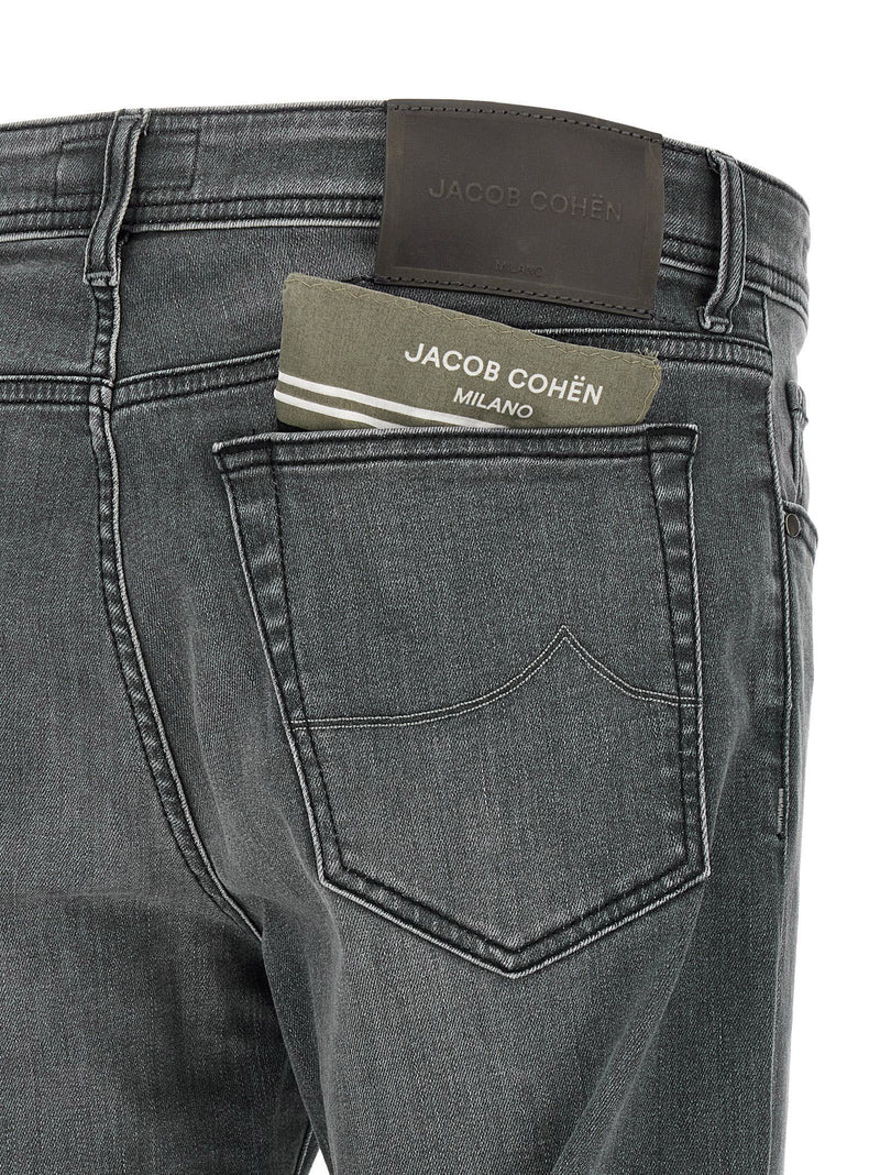 Jacob Cohen Bard Gray Cotton Slim Fit Jeans