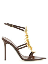 Giuseppe Zanotti Slim 2.0 Brown Lamb Leather Stiletto Heel Sandals