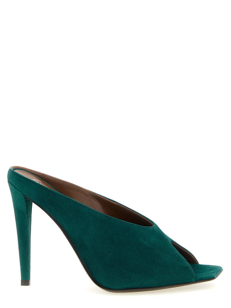 Giuseppe Zanotti Intriigo Cluedo Bicolor Suede Stiletto Sandals