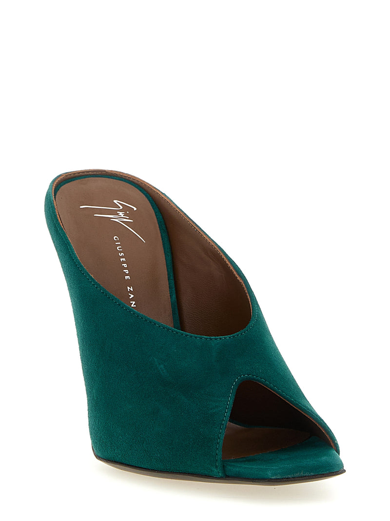 Giuseppe Zanotti Intriigo Cluedo Bicolor Suede Stiletto Sandals
