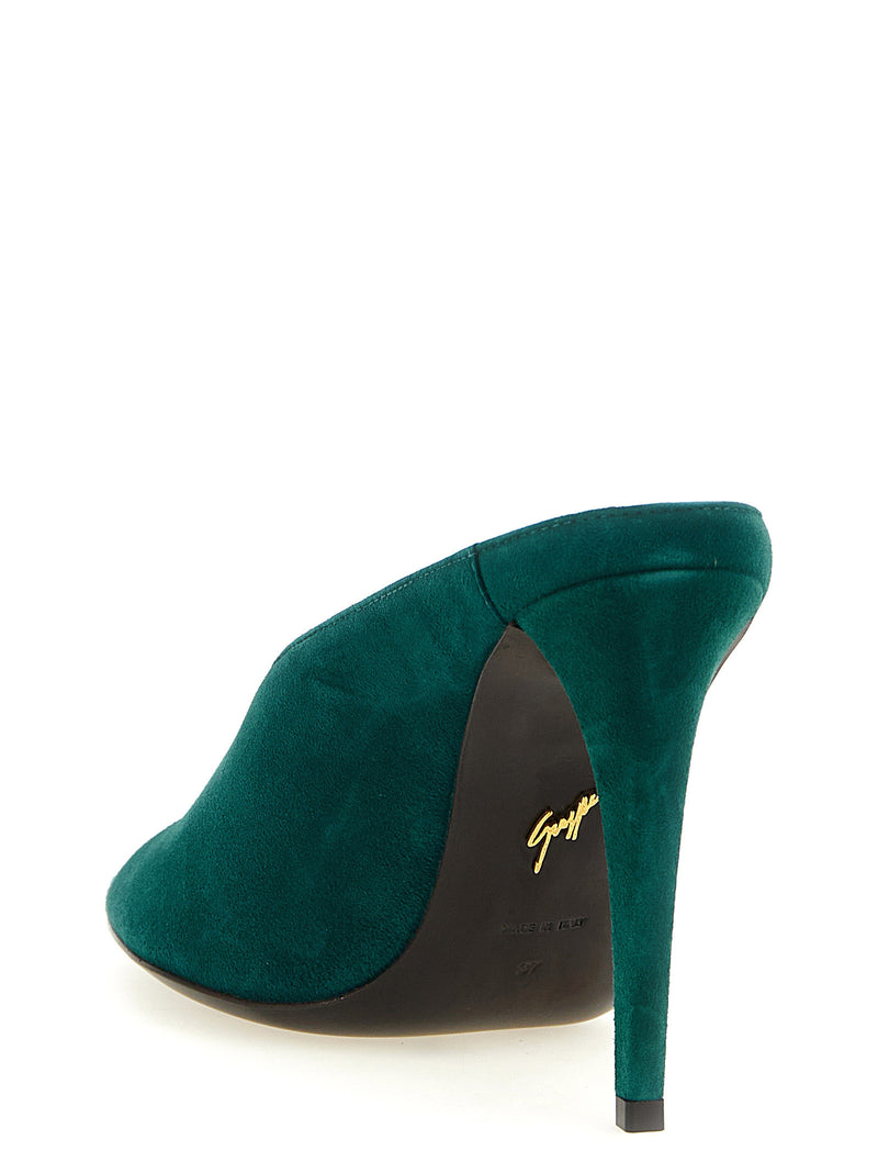 Giuseppe Zanotti Intriigo Cluedo Bicolor Suede Stiletto Sandals