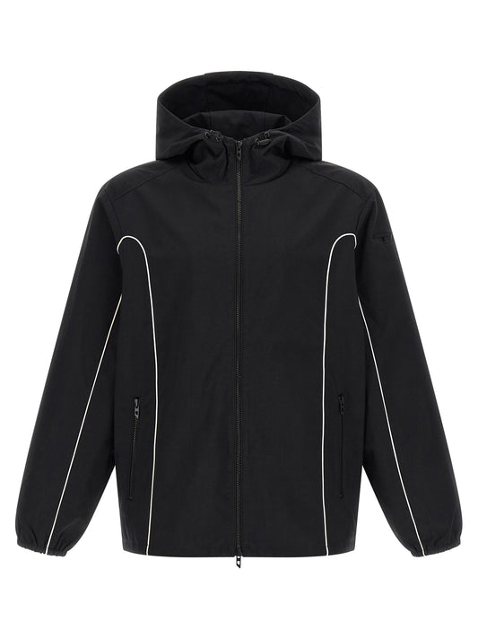Diesel J-Hives-Wrd Black Polyamide Shell Jacket