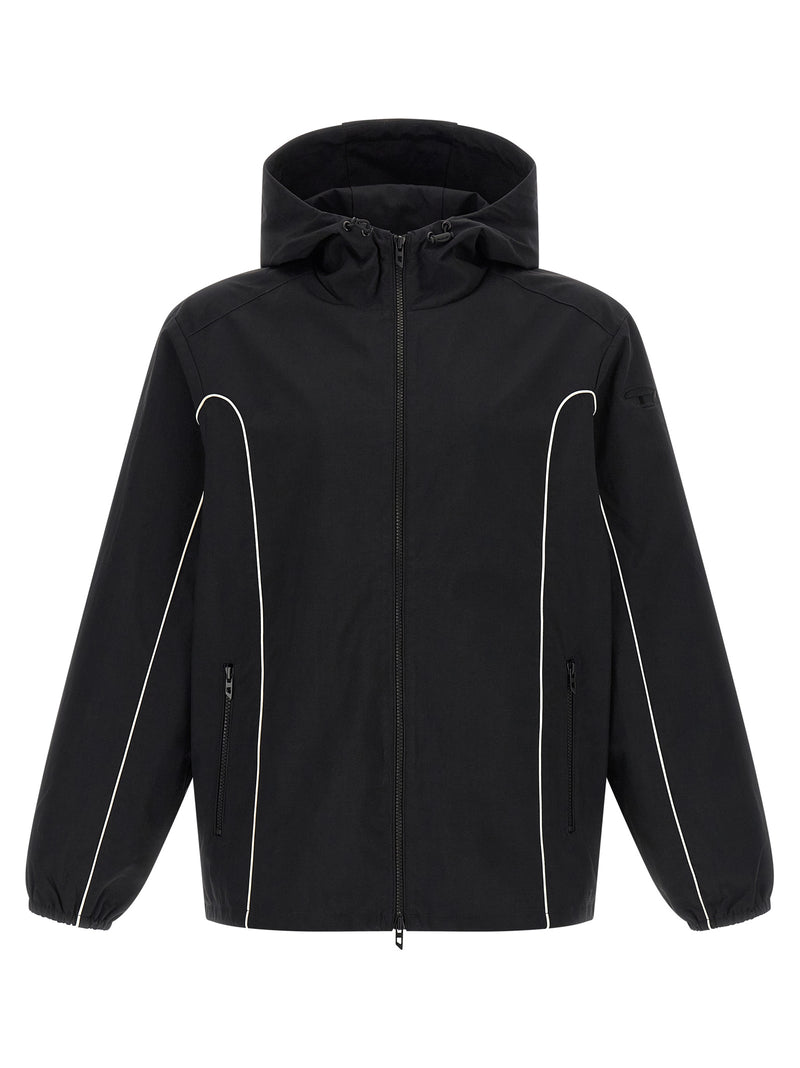 Diesel J-Hives-Wrd Black Polyamide Shell Jacket