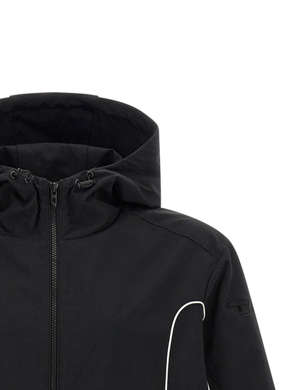 Diesel Black Polyamide Shell Jacket