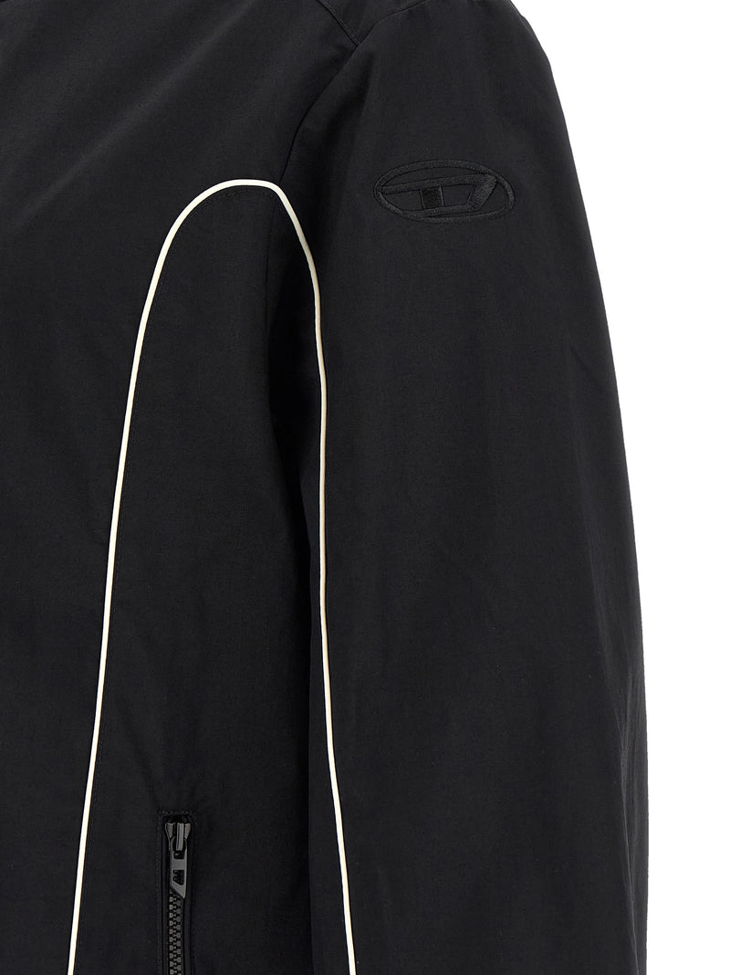 Diesel J-Hives-Wrd Black Polyamide Shell Jacket