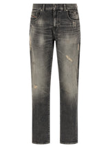 Diesel D-Strukt Gray Cotton Skinny Jeans for Men