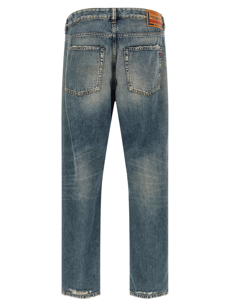 Diesel D-Macs Blue Cotton Tapered Jeans for Men