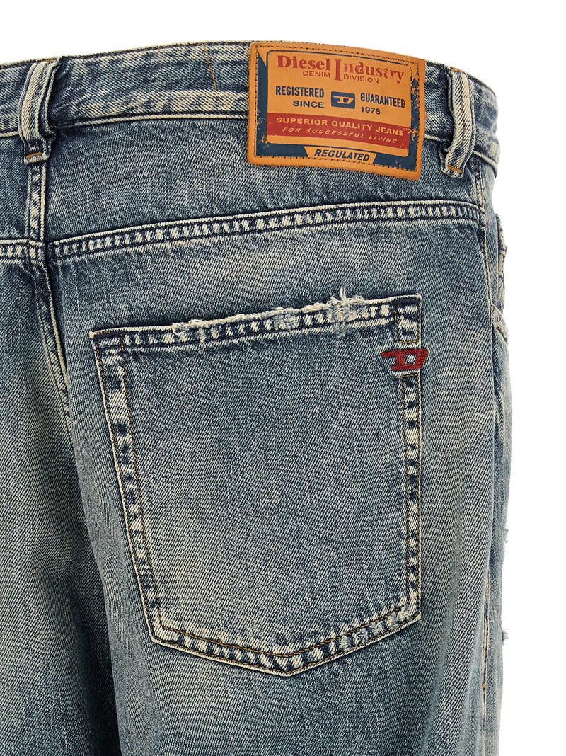 Diesel D-Macs Blue Cotton Tapered Jeans for Men