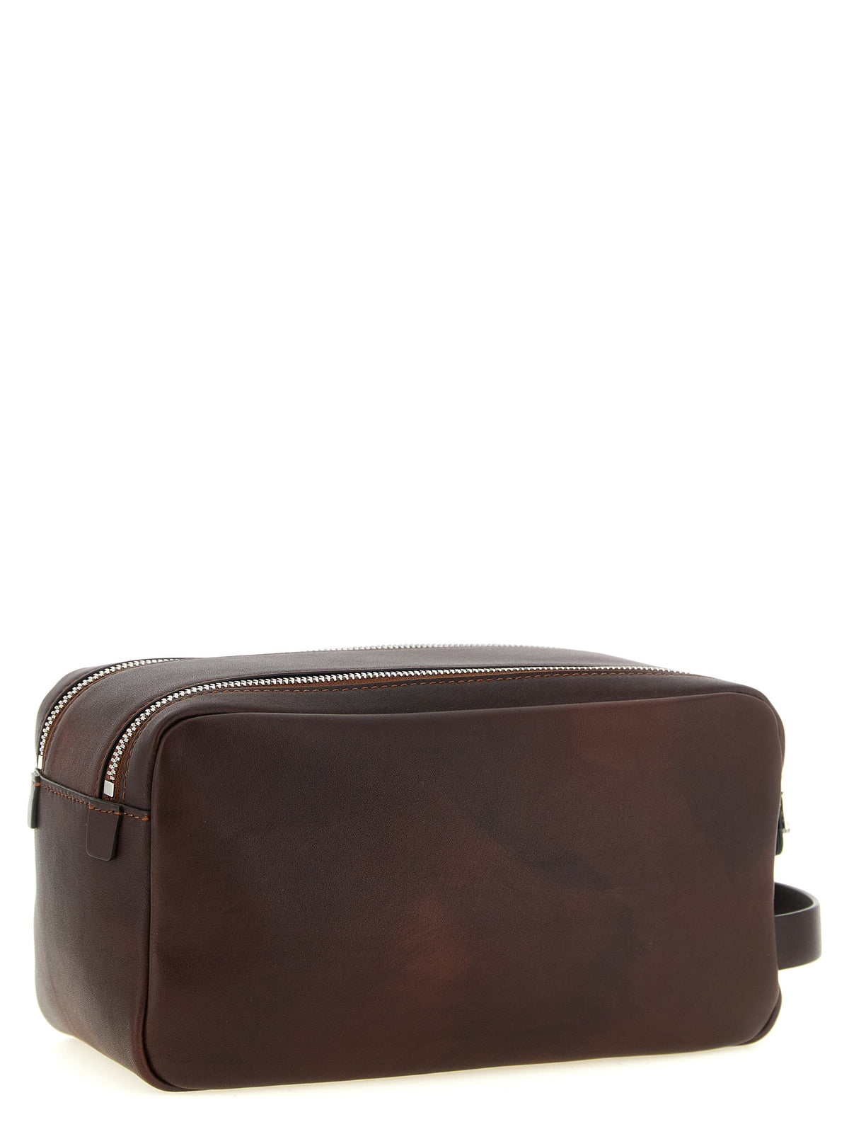 Brunello Cucinelli Bordeaux Calfskin Beauty Case