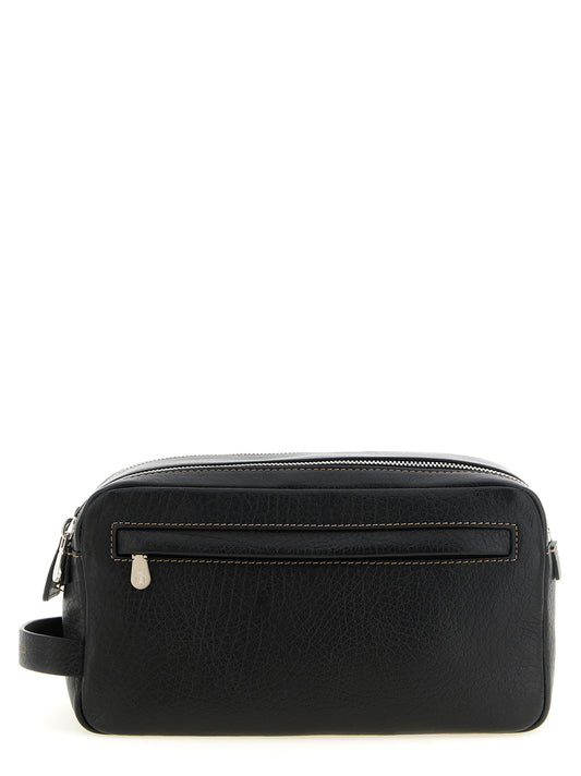 Brunello Cucinelli Black Calfskin Beauty Case