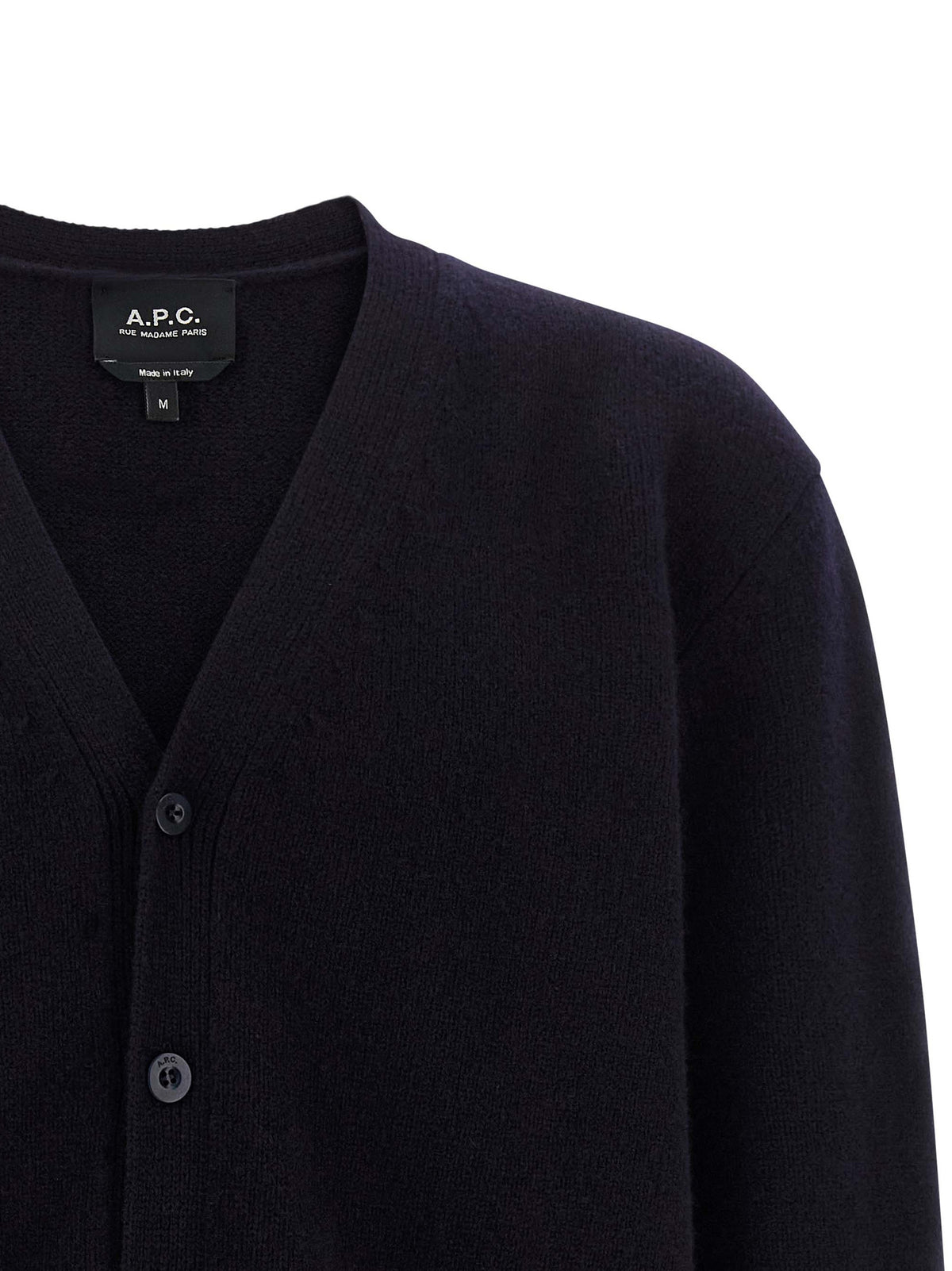 A.P.C. Kevin Blue Wool Cardigan for Men