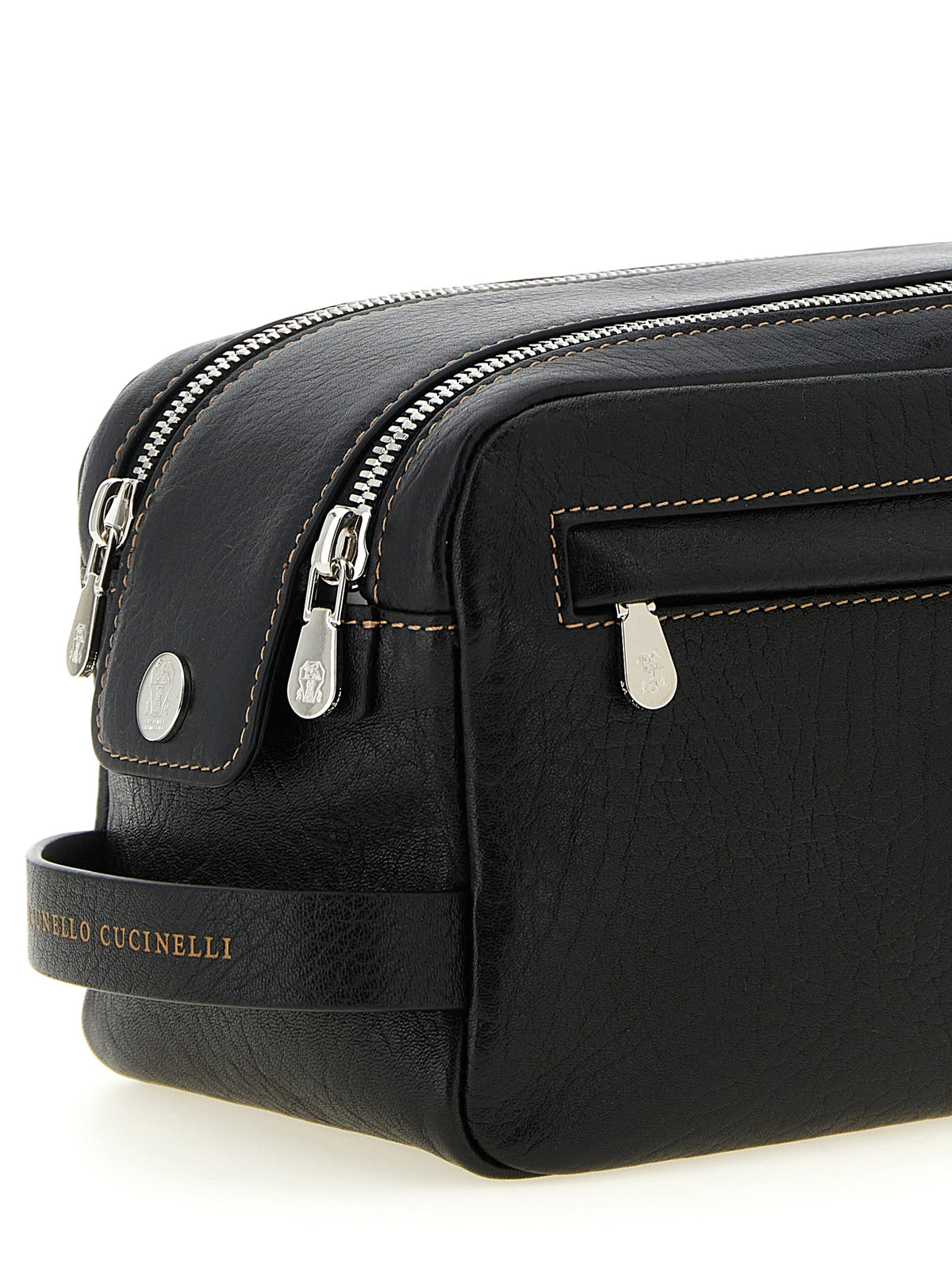Brunello Cucinelli Black Calfskin Beauty Case