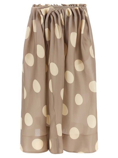 Khaite Gray Silk Mini Skirt