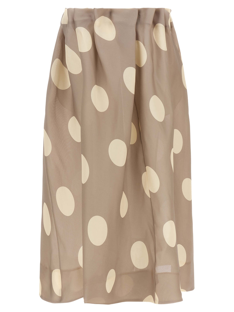 Khaite Riley Gray Silk Mini Skirt