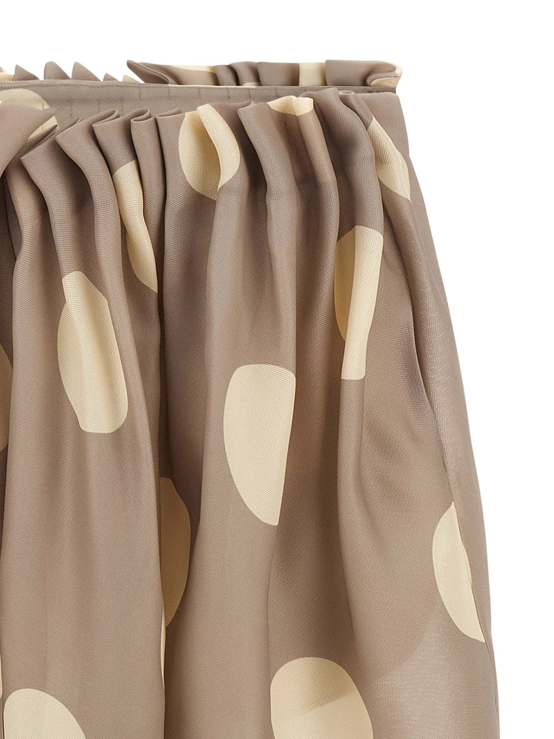 Khaite Riley Gray Silk Mini Skirt