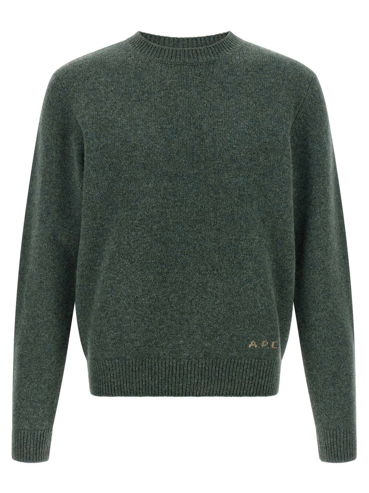 A.P.C. Edmond Bicolor Wool Cardigan - Green