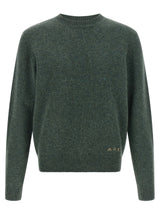 A.P.C. Edmond Bicolor Wool Cardigan - Green