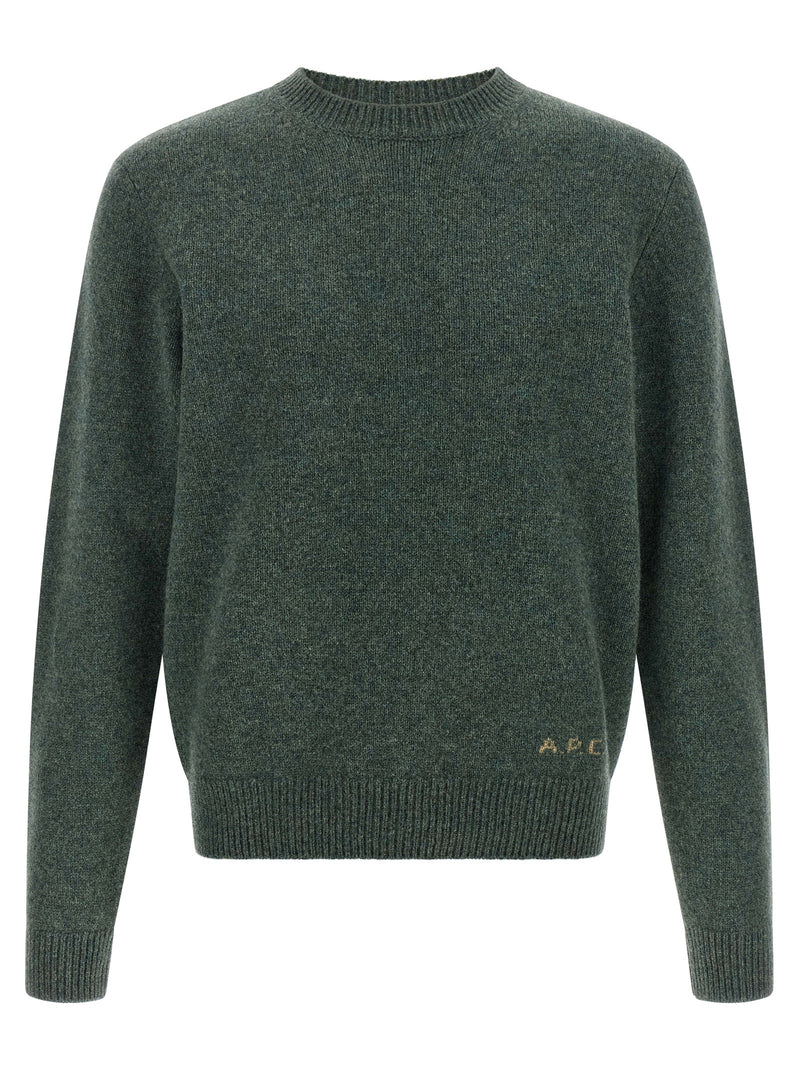 A.P.C. Edmond Bicolor Wool Cardigan - Green