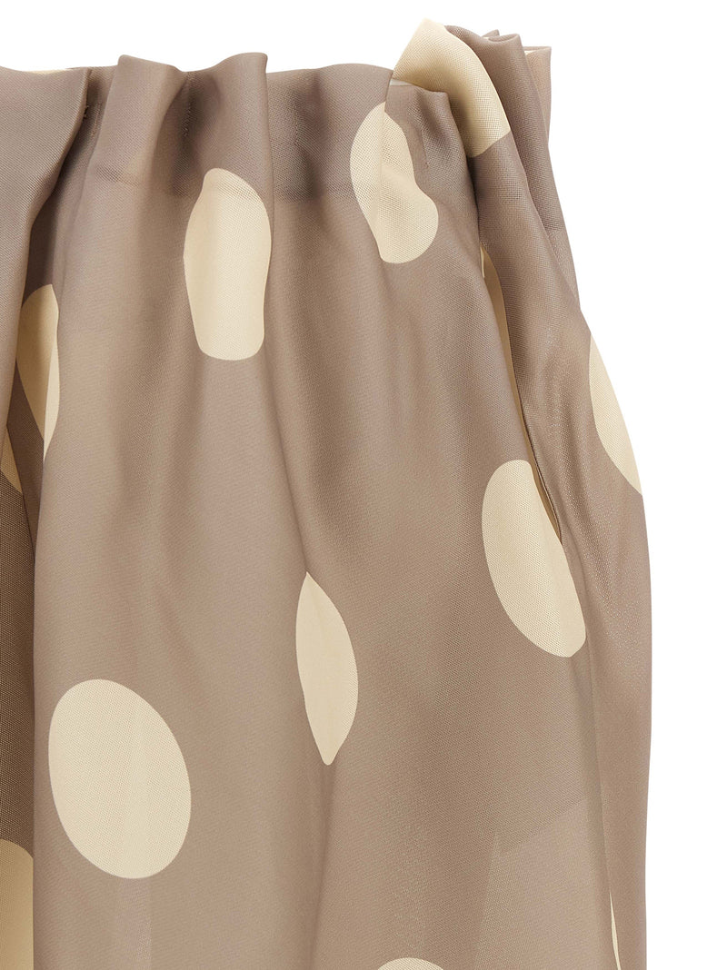 Khaite Riley Gray Silk Mini Skirt