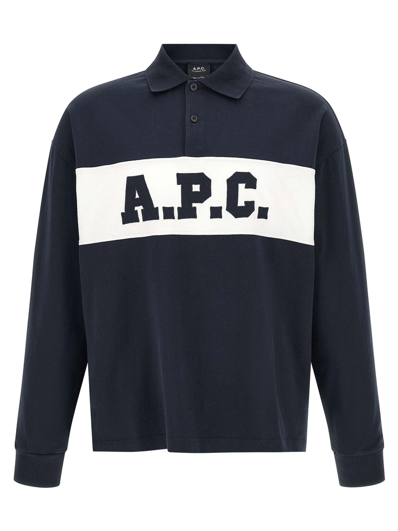 A.P.C. Alexis Blue Cotton Polo Shirt