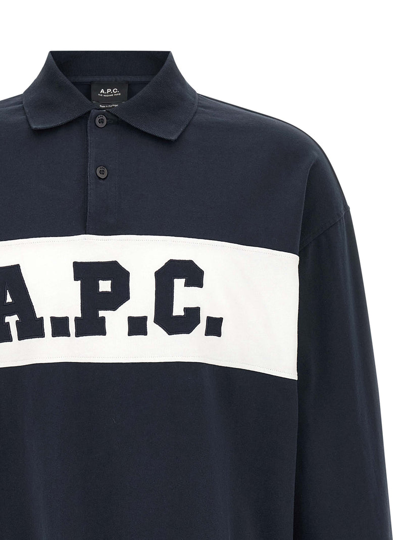 A.P.C. Alexis Blue Cotton Polo Shirt