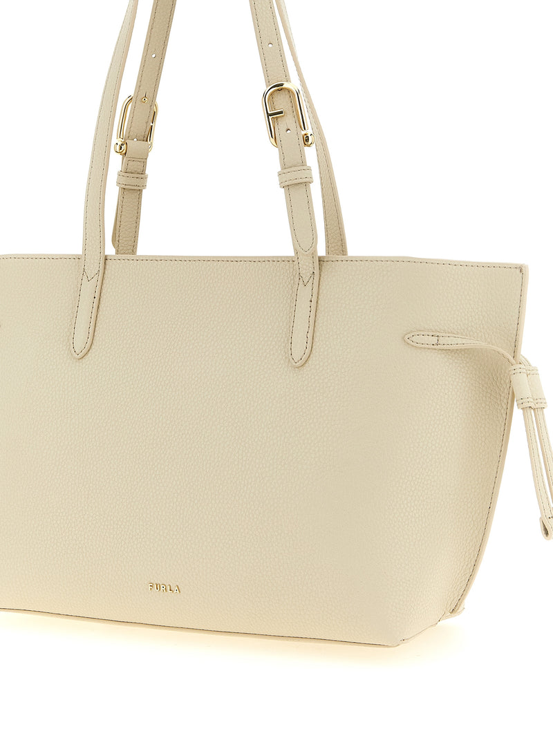 Furla Ava M White Calfskin Tote Bag