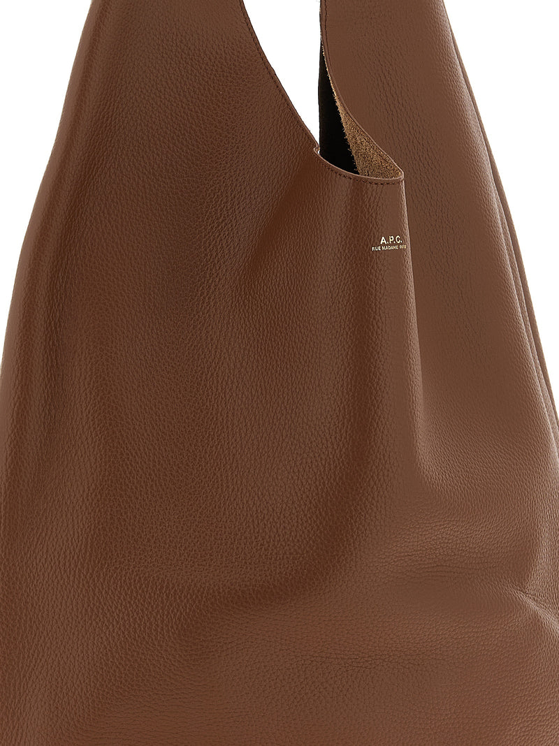 A.P.C. Le Neige Brown Cowhide Shoulder Bag
