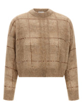 Brunello Cucinelli Beige Wool Cardigan for Women