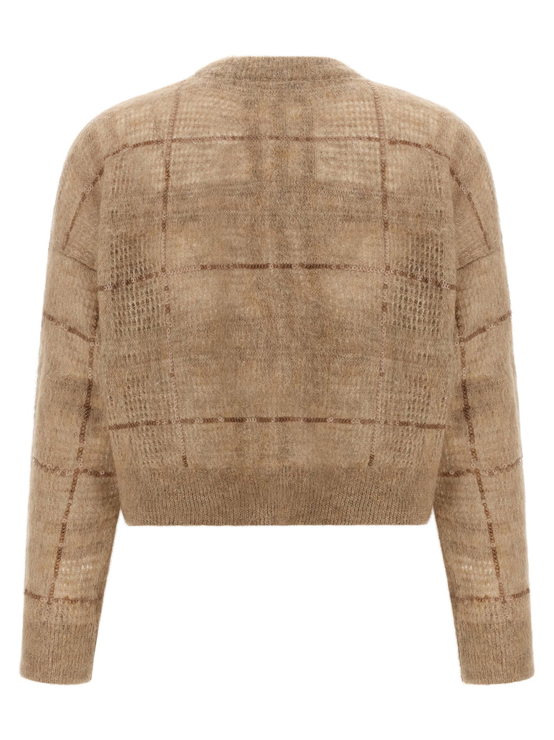 Brunello Cucinelli Beige Wool Cardigan for Women