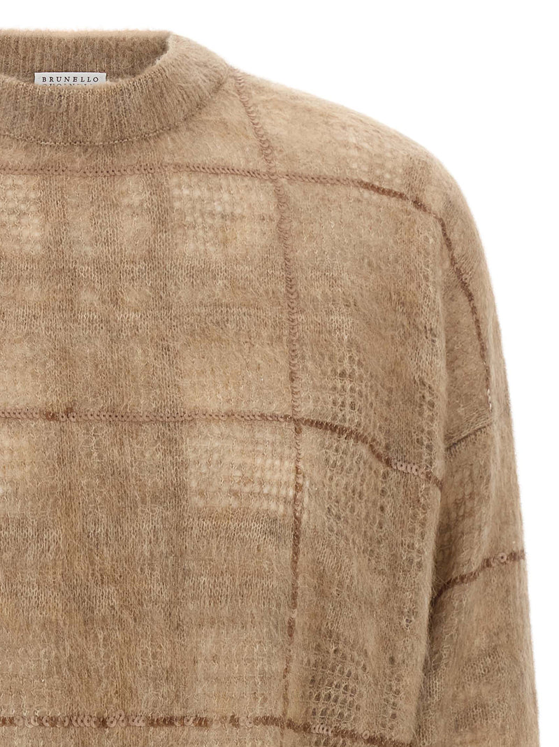 Brunello Cucinelli Beige Wool Cardigan for Women