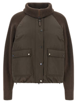 Brunello Cucinelli Brown Cotton Full-Length Jacket
