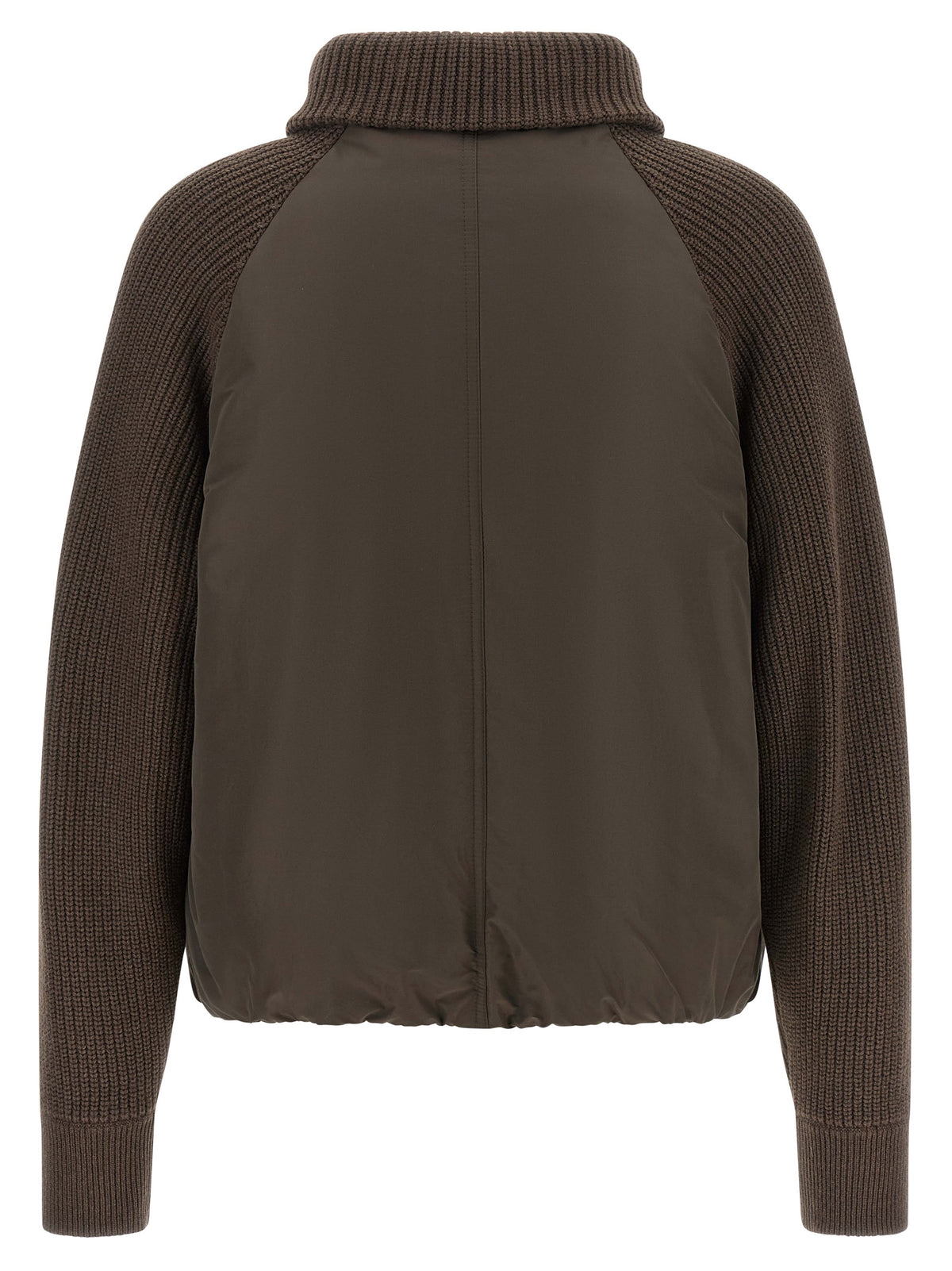 Brunello Cucinelli Brown Cotton Full-Length Jacket