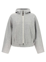 Brunello Cucinelli Gray Cotton Hoodie for Women